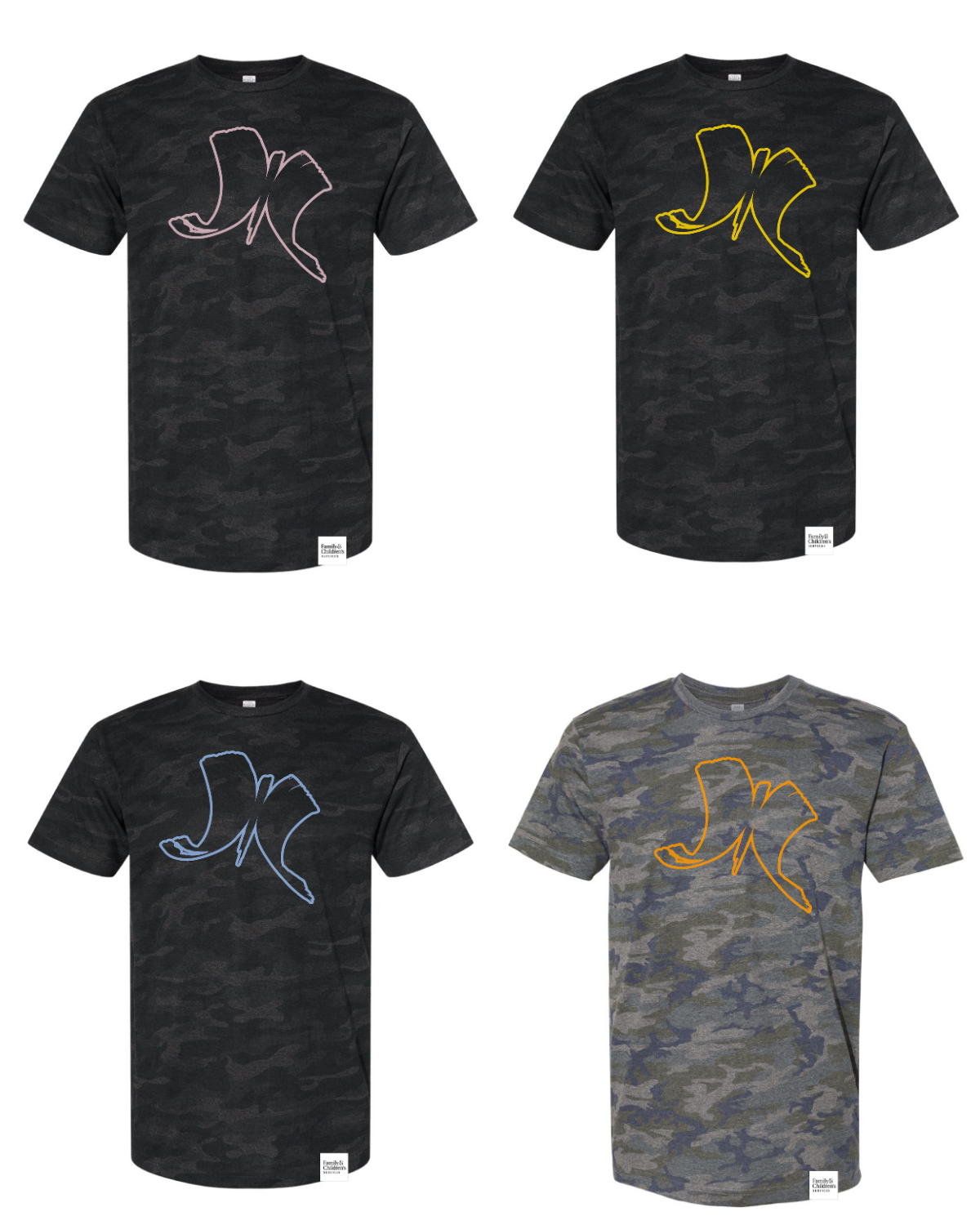 Veteran's Day Camo Butterfly Tees